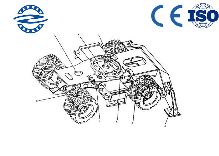 Einzelne Reihe vier Punkt-Kontakt-Ball, der externen Gang für axiale Last CRB3010 tragend herumdreht